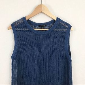 ** Eileen Fisher ** loose knit sleeveless sweater
